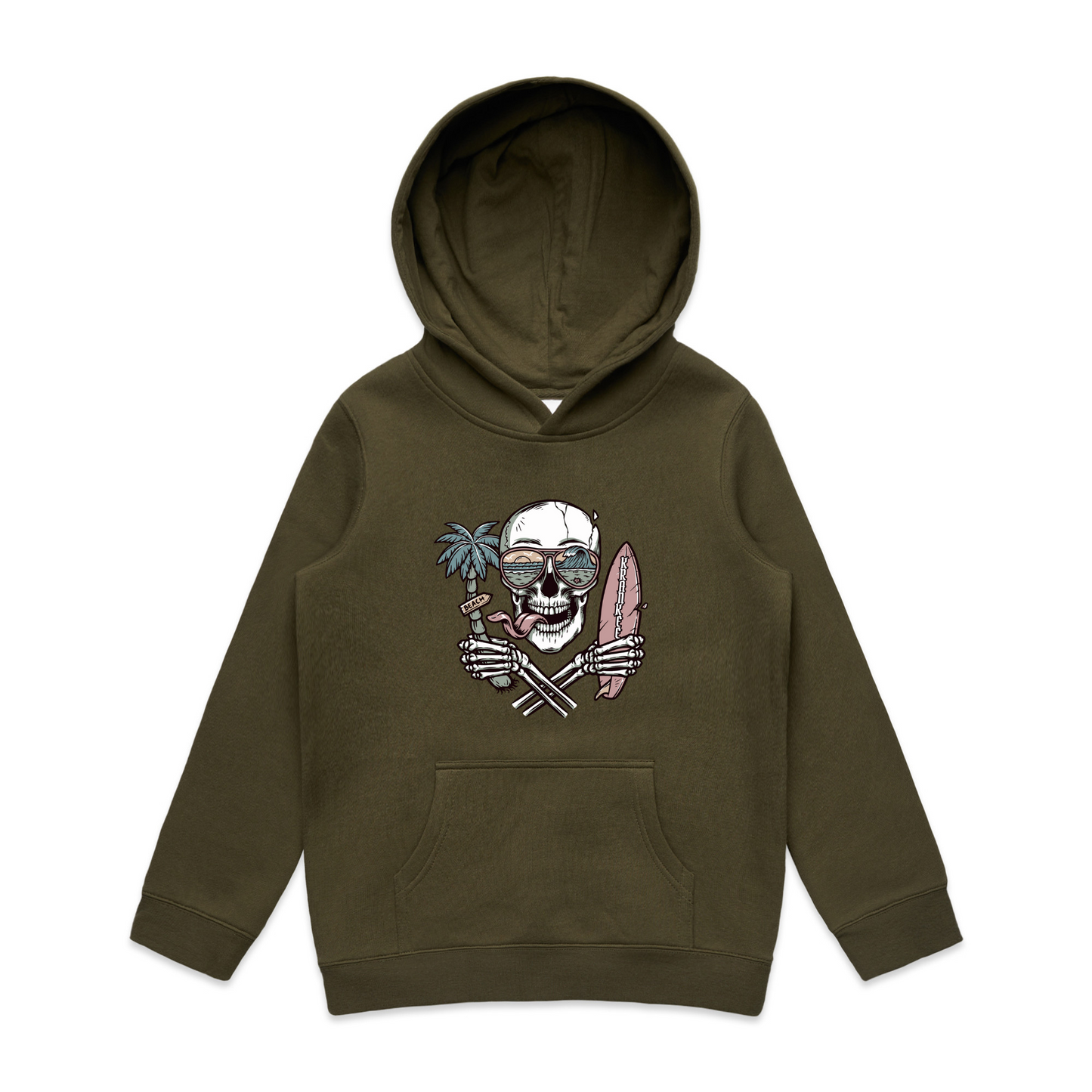 Kids Surf Skull Hoodie