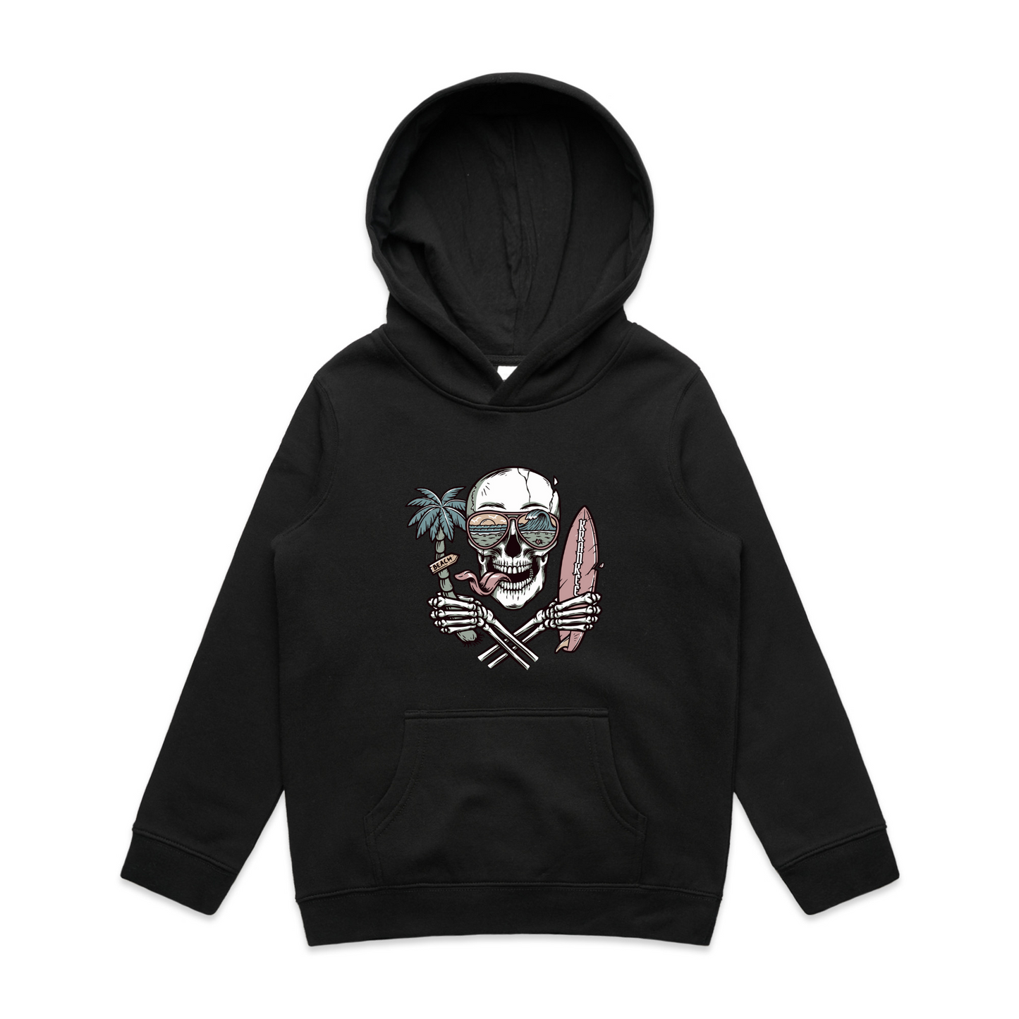 Kids Surf Skull Hoodie