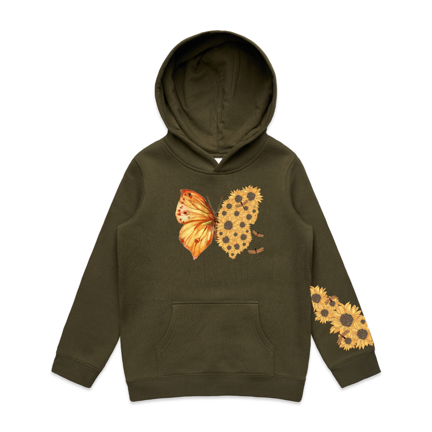 Kids Flutterby Sunflower Hoodie