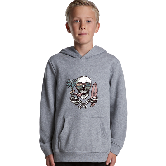 Kids Surf Skull Hoodie