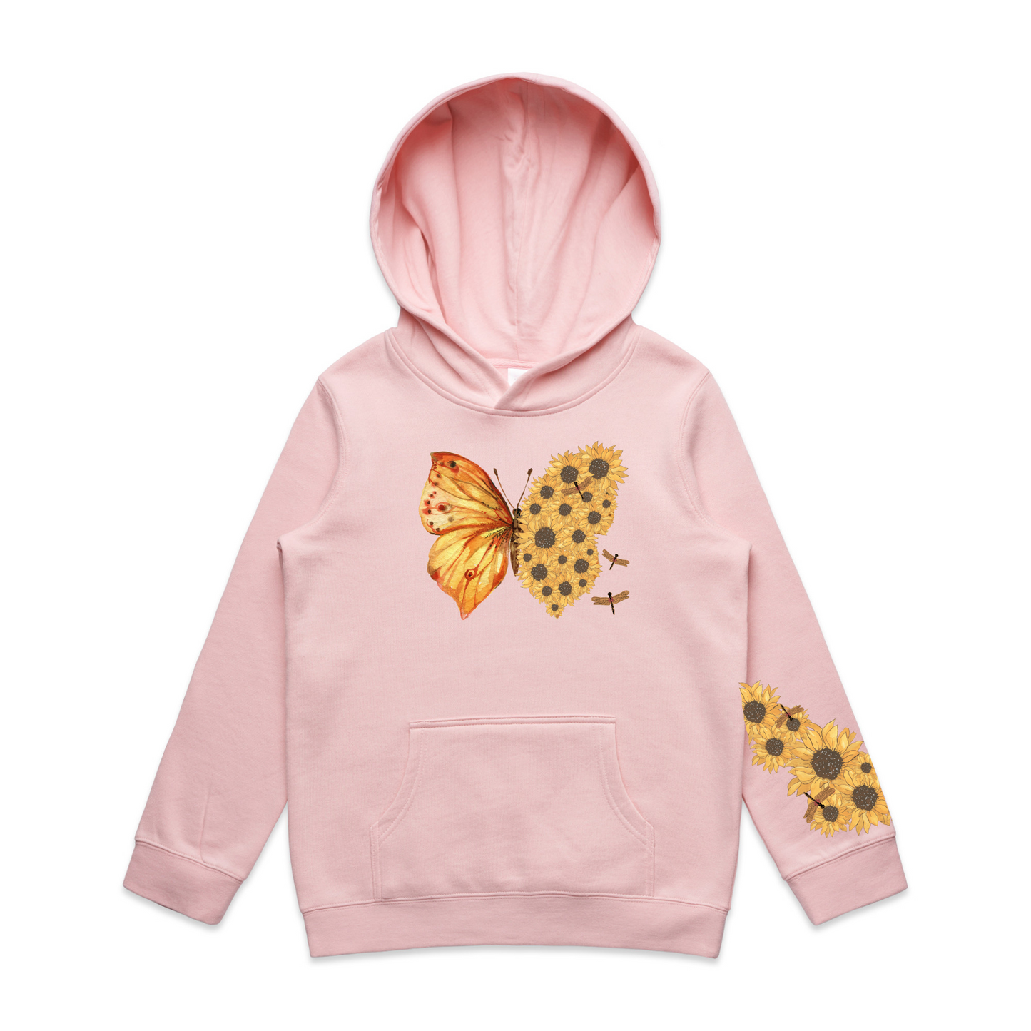Kids Flutterby Sunflower Hoodie