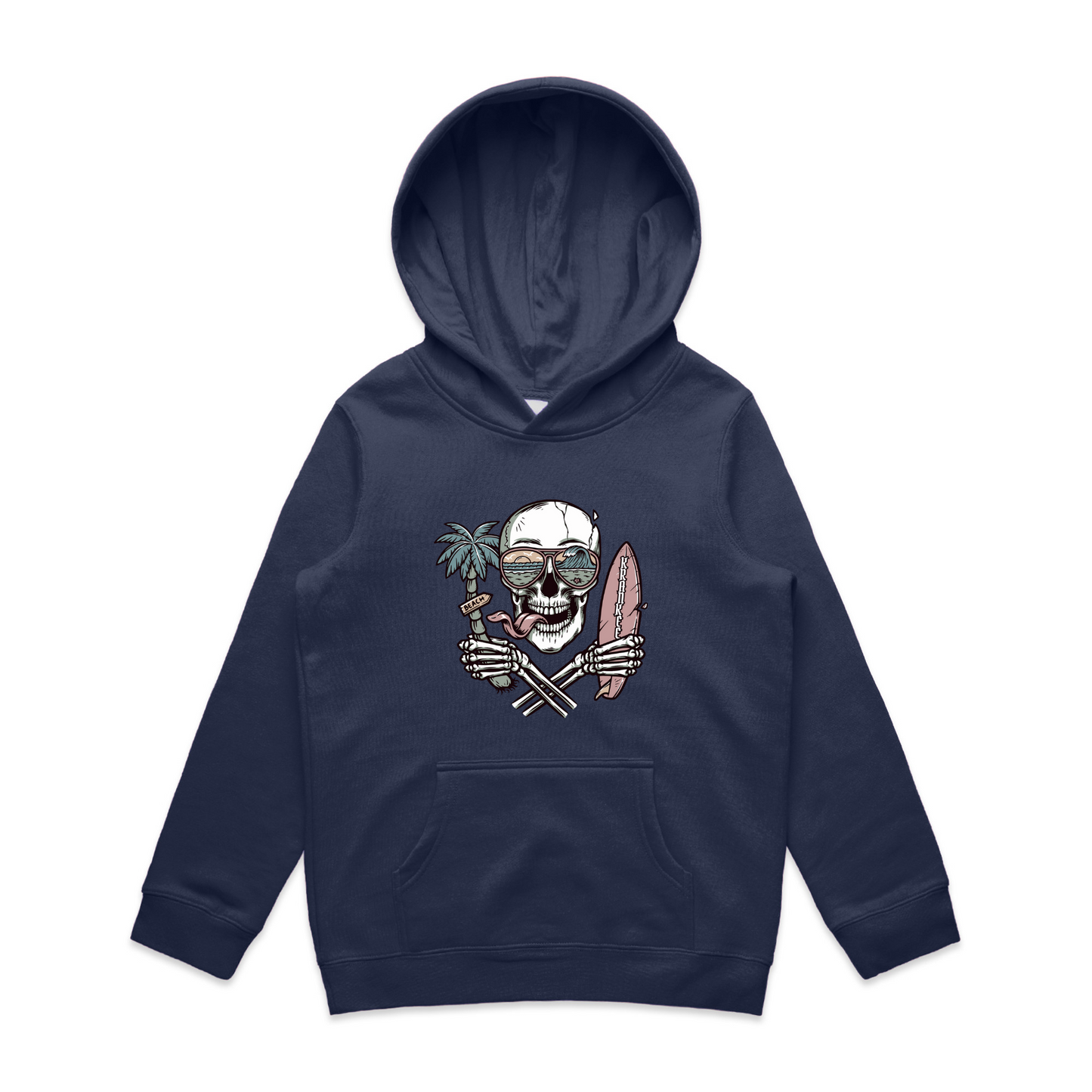 Kids Surf Skull Hoodie