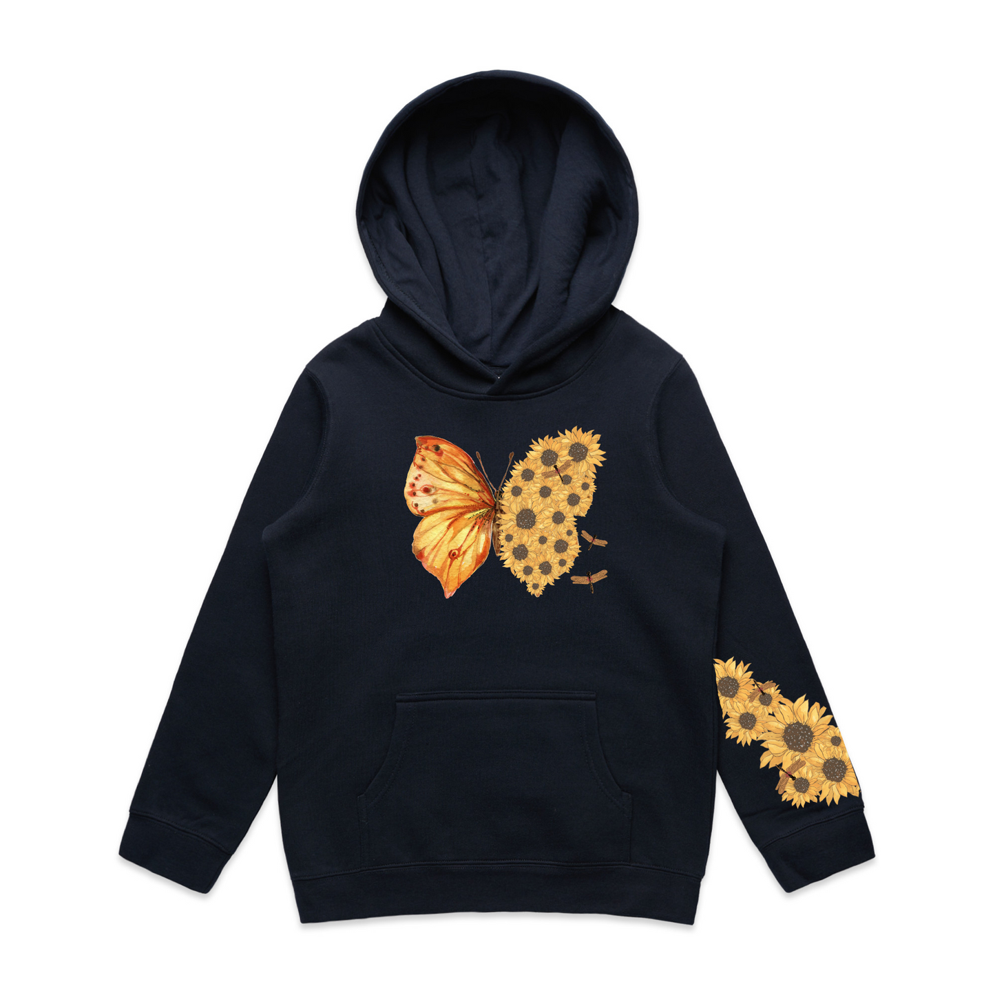 Kids Flutterby Sunflower Hoodie
