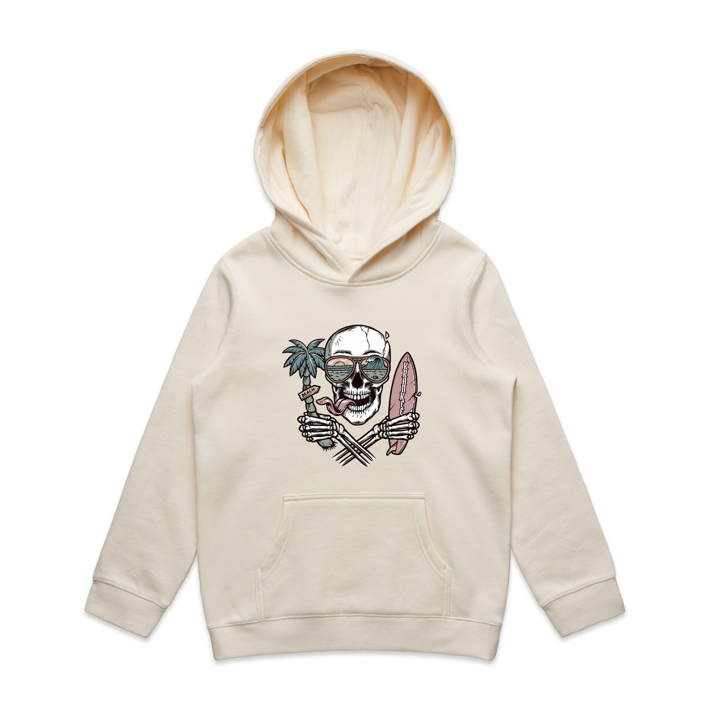 Kids Surf Skull Hoodie