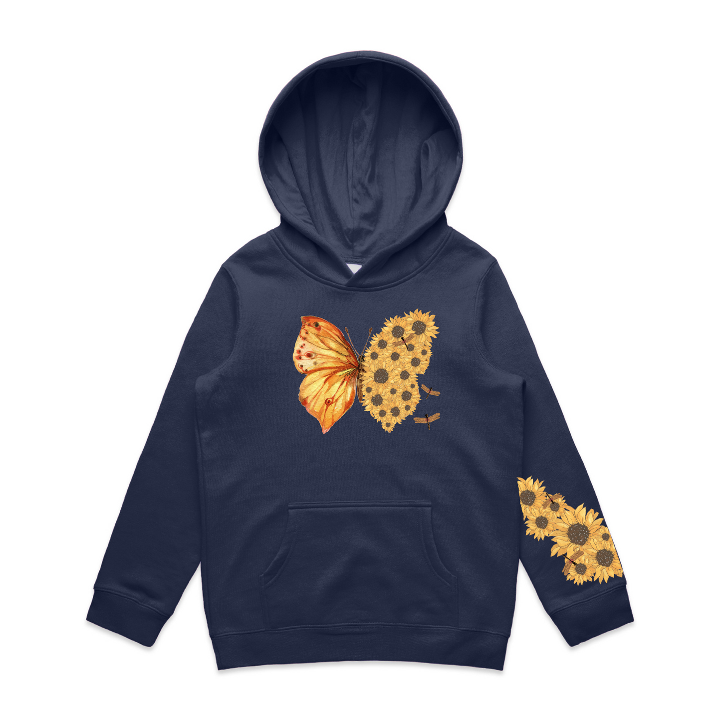 Kids Flutterby Sunflower Hoodie