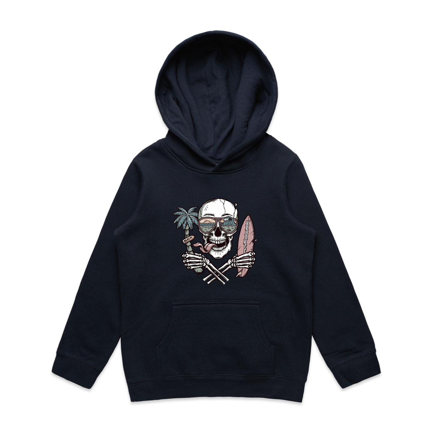 Kids Surf Skull Hoodie