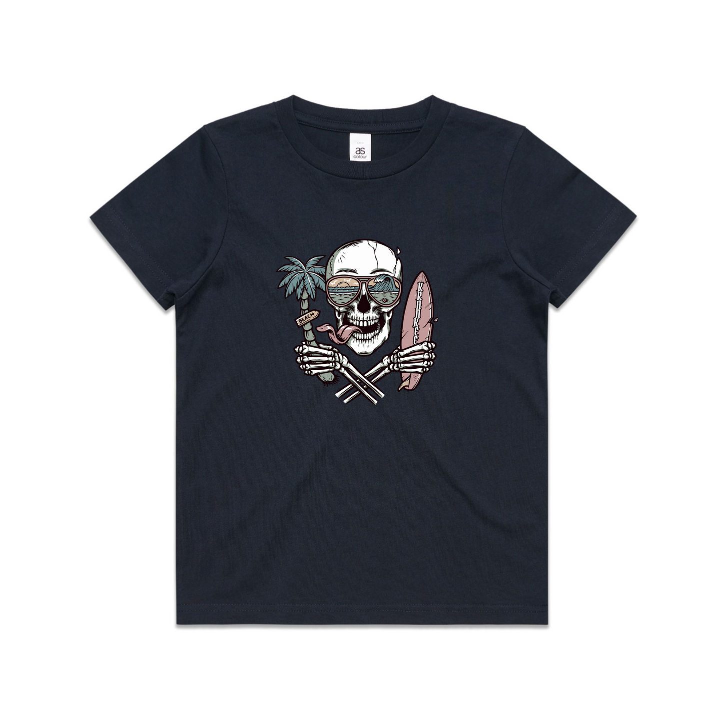 Kids Surf Skull Tee