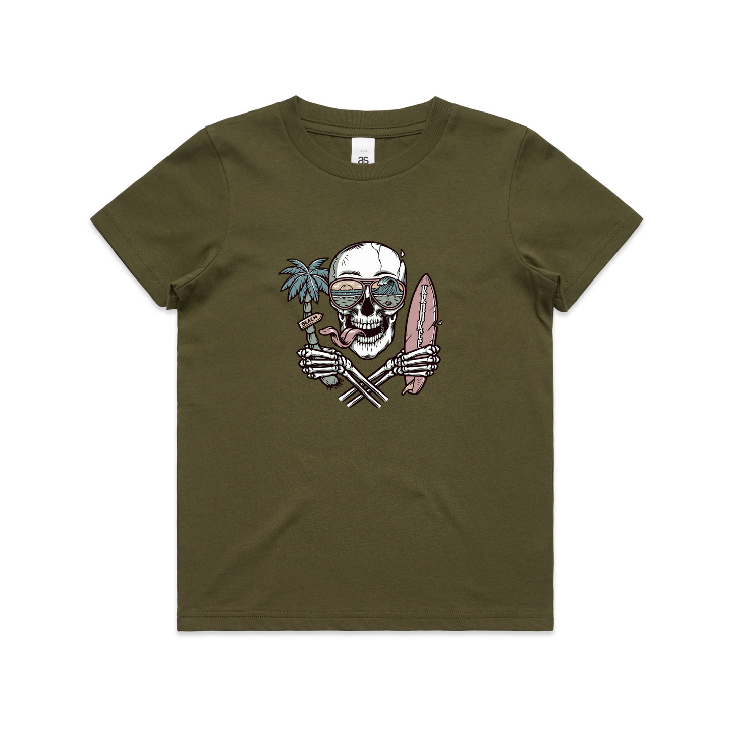 Kids Surf Skull Tee