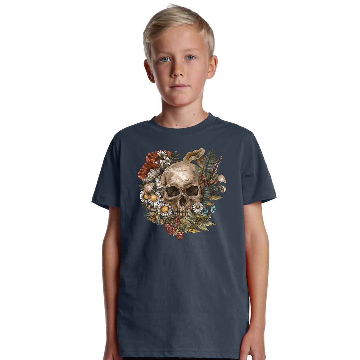 Kids Wild Flora Skull Tee