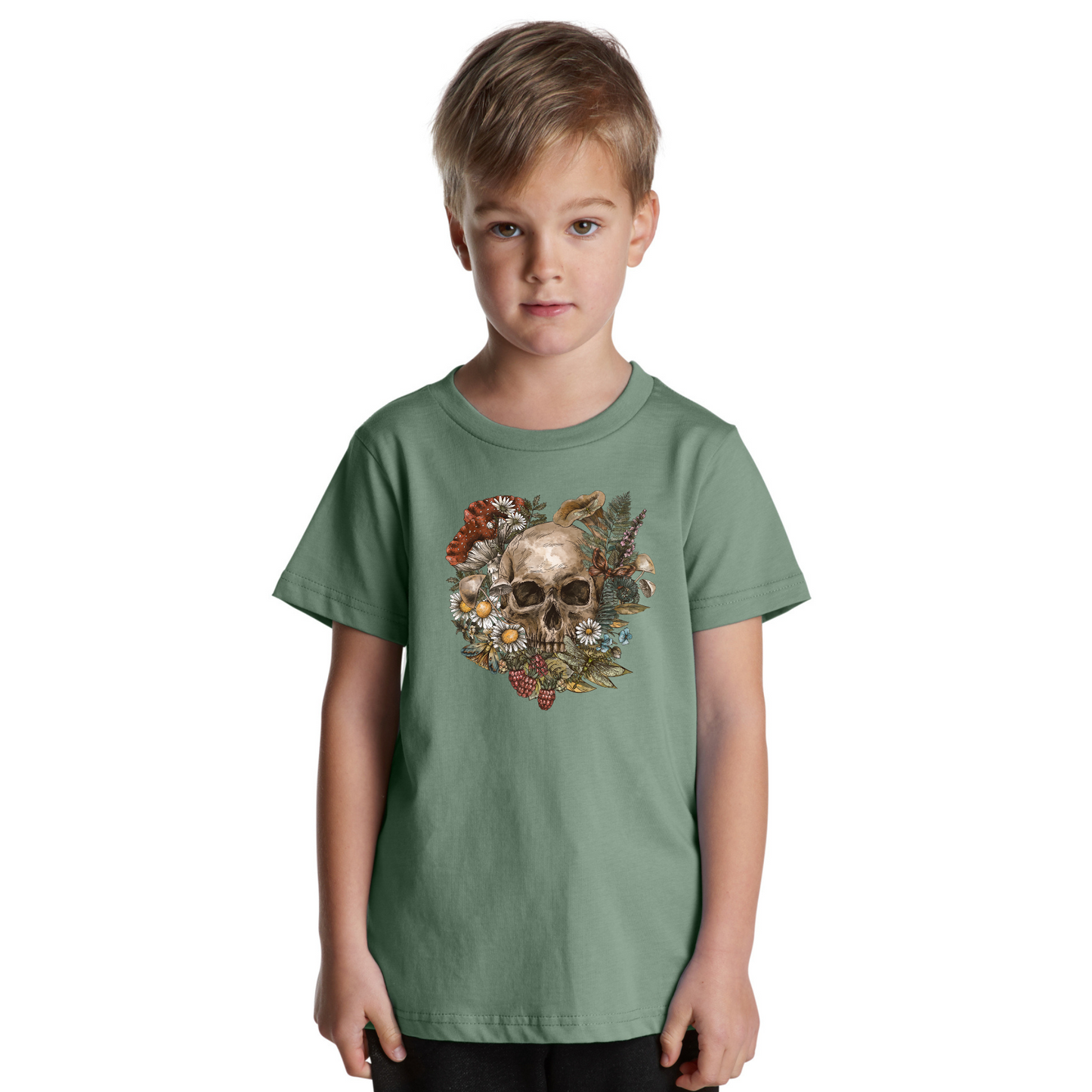 Kids Wild Flora Skull Tee