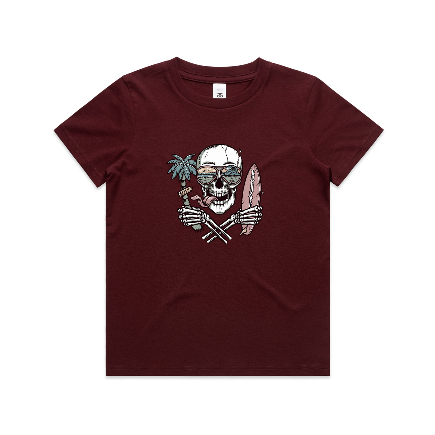 Kids Surf Skull Tee