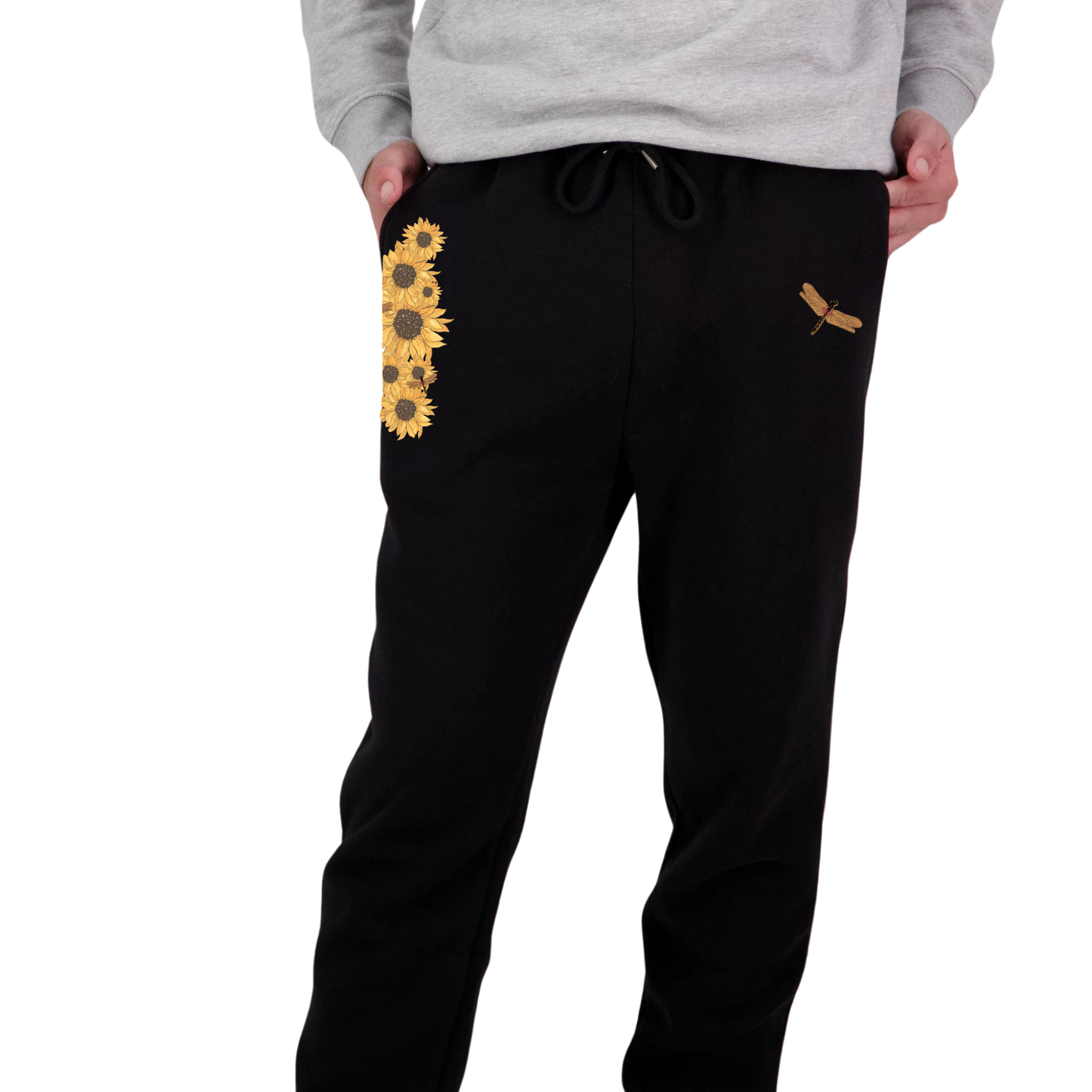 Unisex Flutterby Sunflower Loose Track Pants