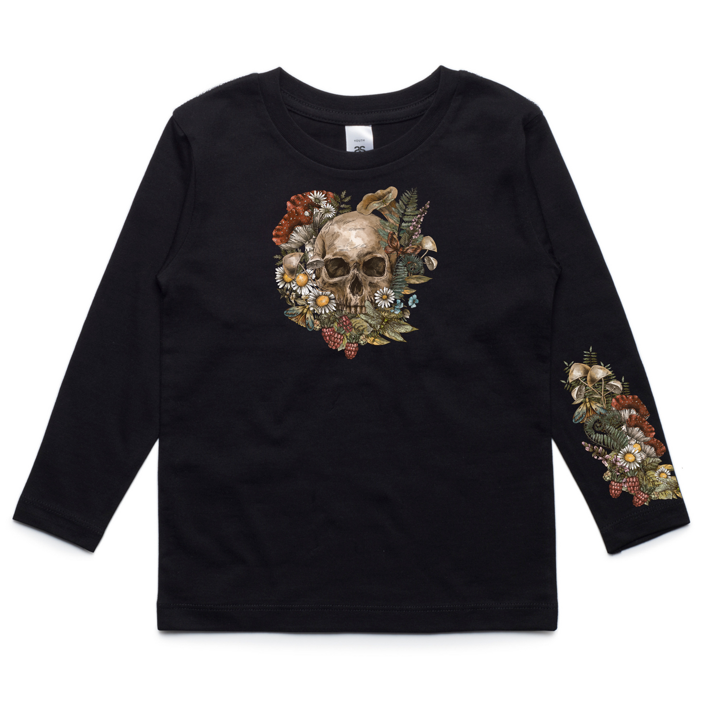Kids Wild Flora Skull Long Sleeve