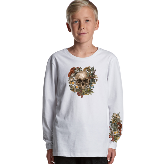 Kids Wild Flora Skull Long Sleeve