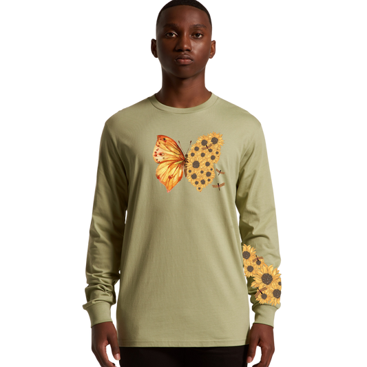 Mens Flutterby Sunflower Long Sleeve