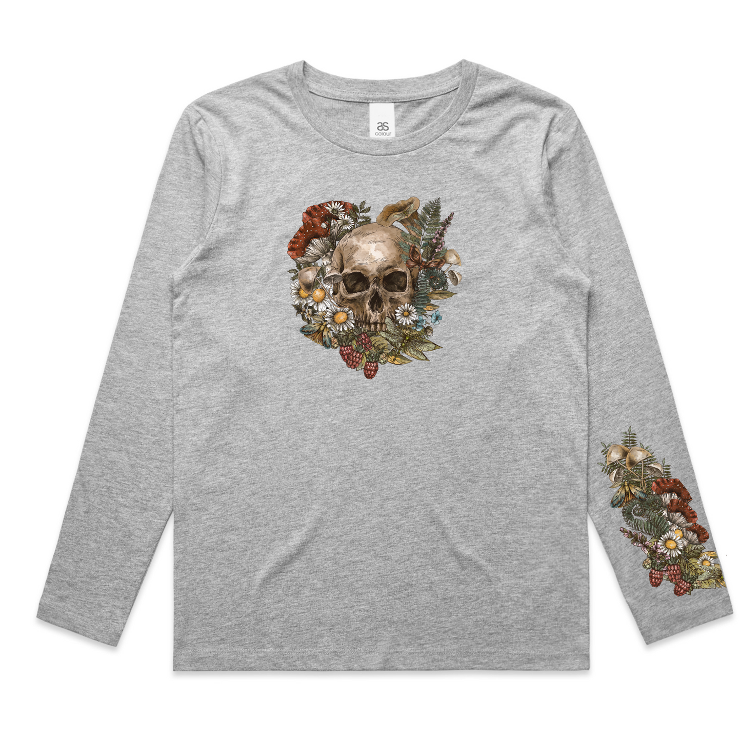 Kids Wild Flora Skull Long Sleeve