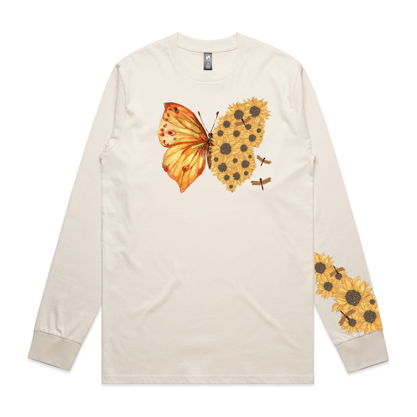 Mens Flutterby Sunflower Long Sleeve