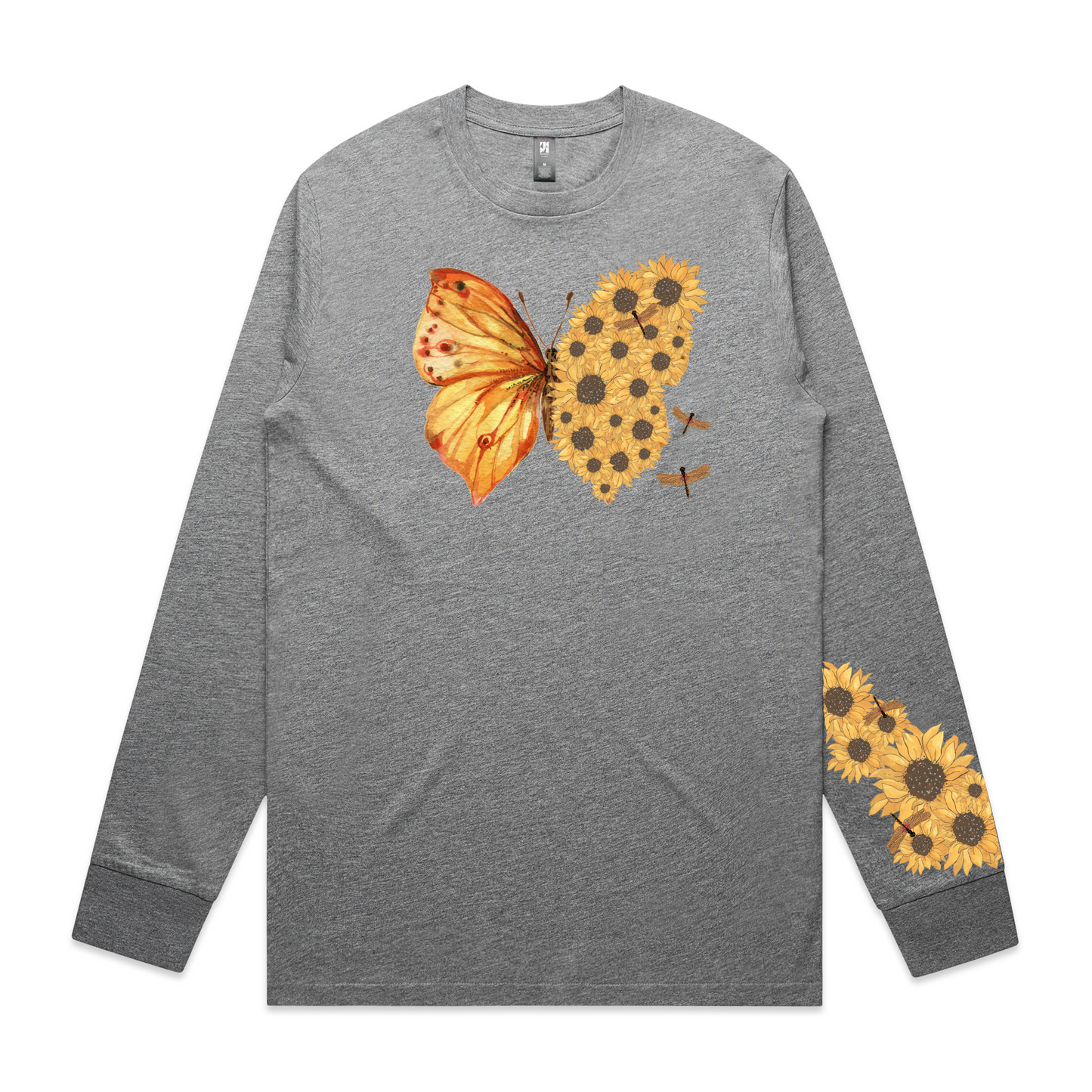 Mens Flutterby Sunflower Long Sleeve