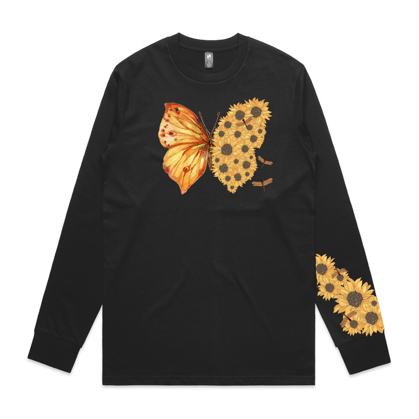 Mens Flutterby Sunflower Long Sleeve
