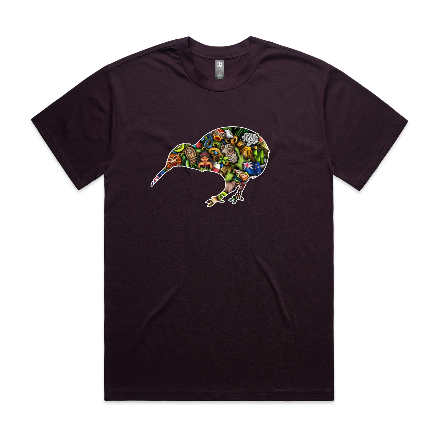 Mens Kiwi Collage Heavy Tee