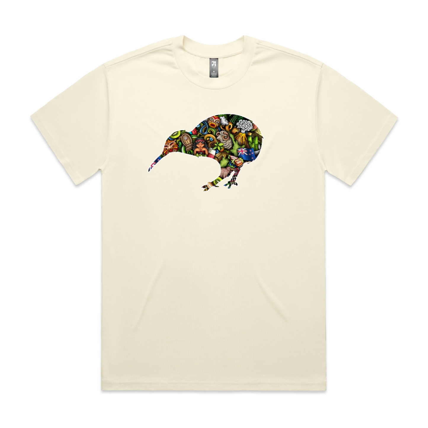 Mens Kiwi Collage Heavy Tee