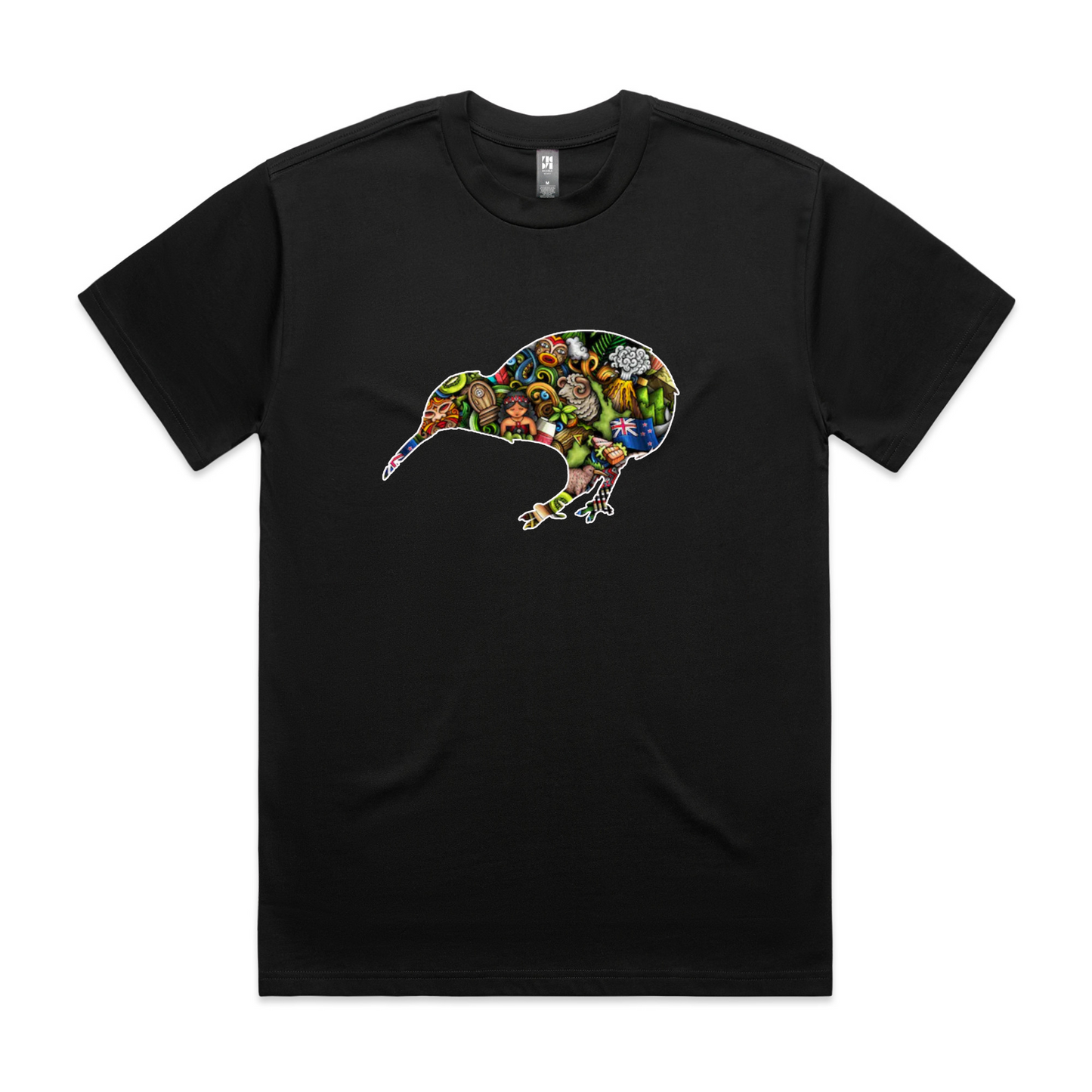 Mens Kiwi Collage Heavy Tee