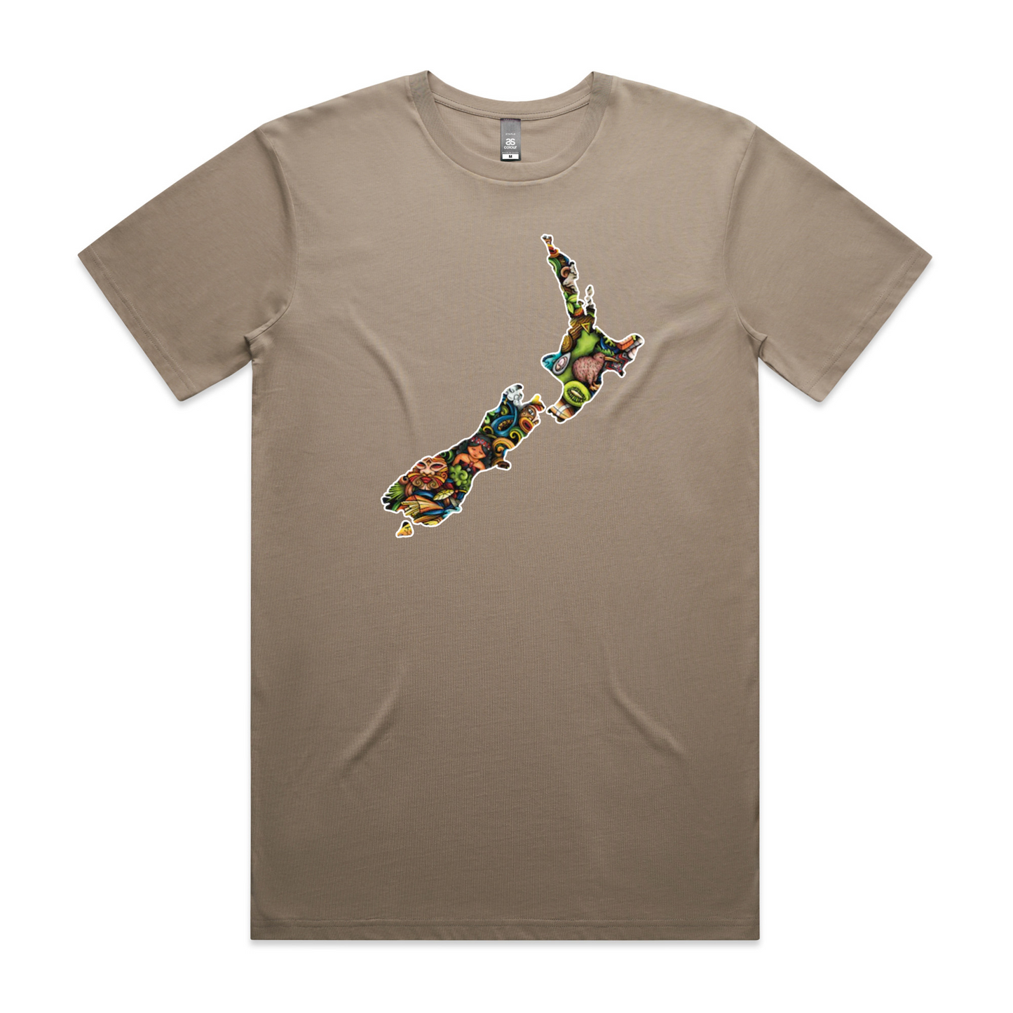 Mens NZ Map Collage Tee