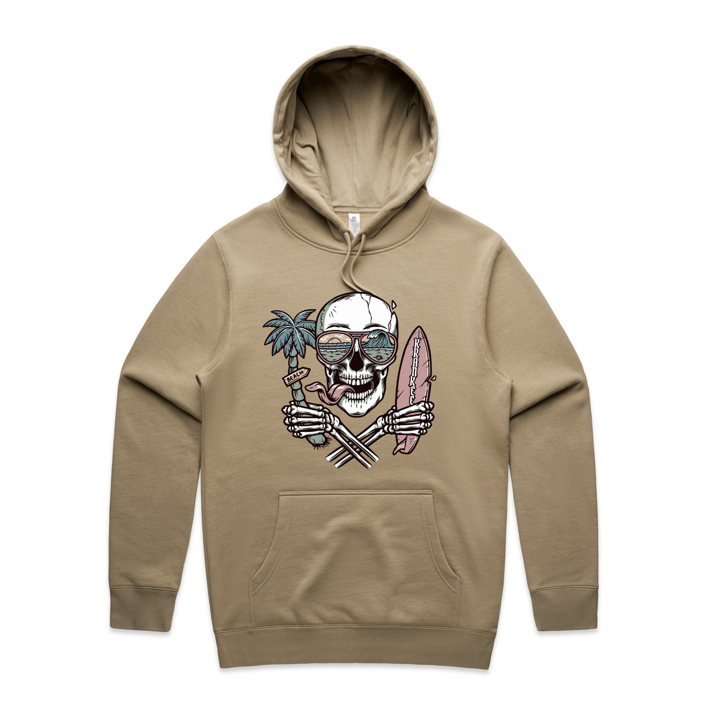 Mens Surf Skull Hoodie
