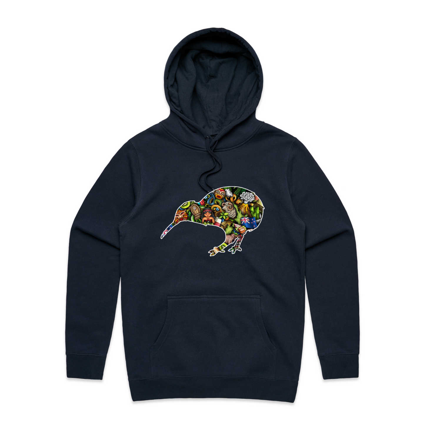 Mens Kiwi Collage Hoodie