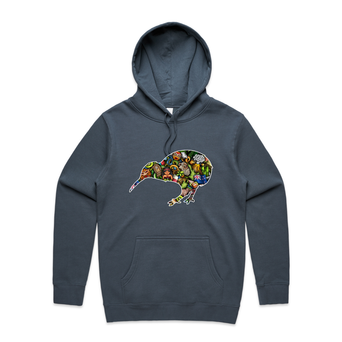 Mens Kiwi Collage Hoodie