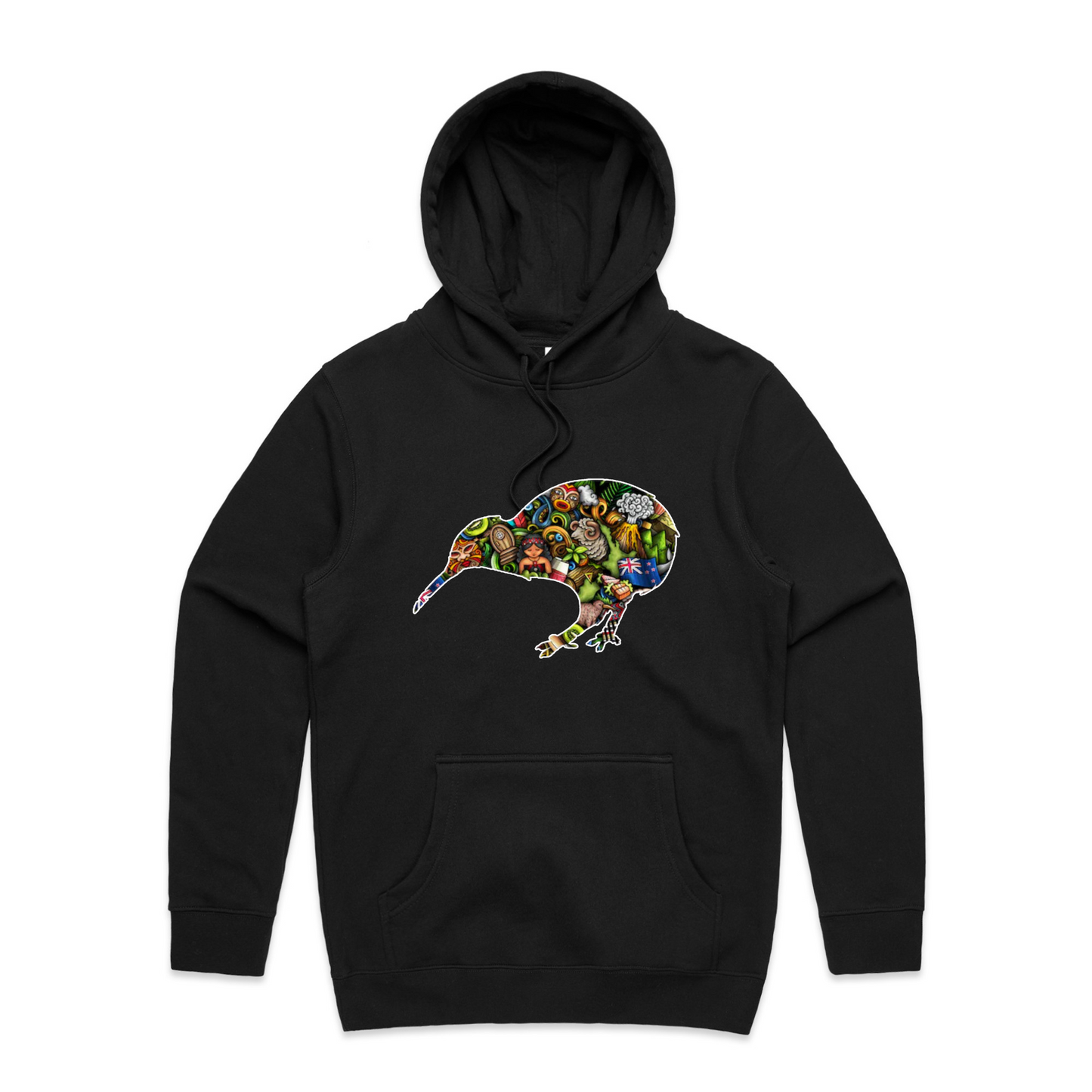 Mens Kiwi Collage Hoodie