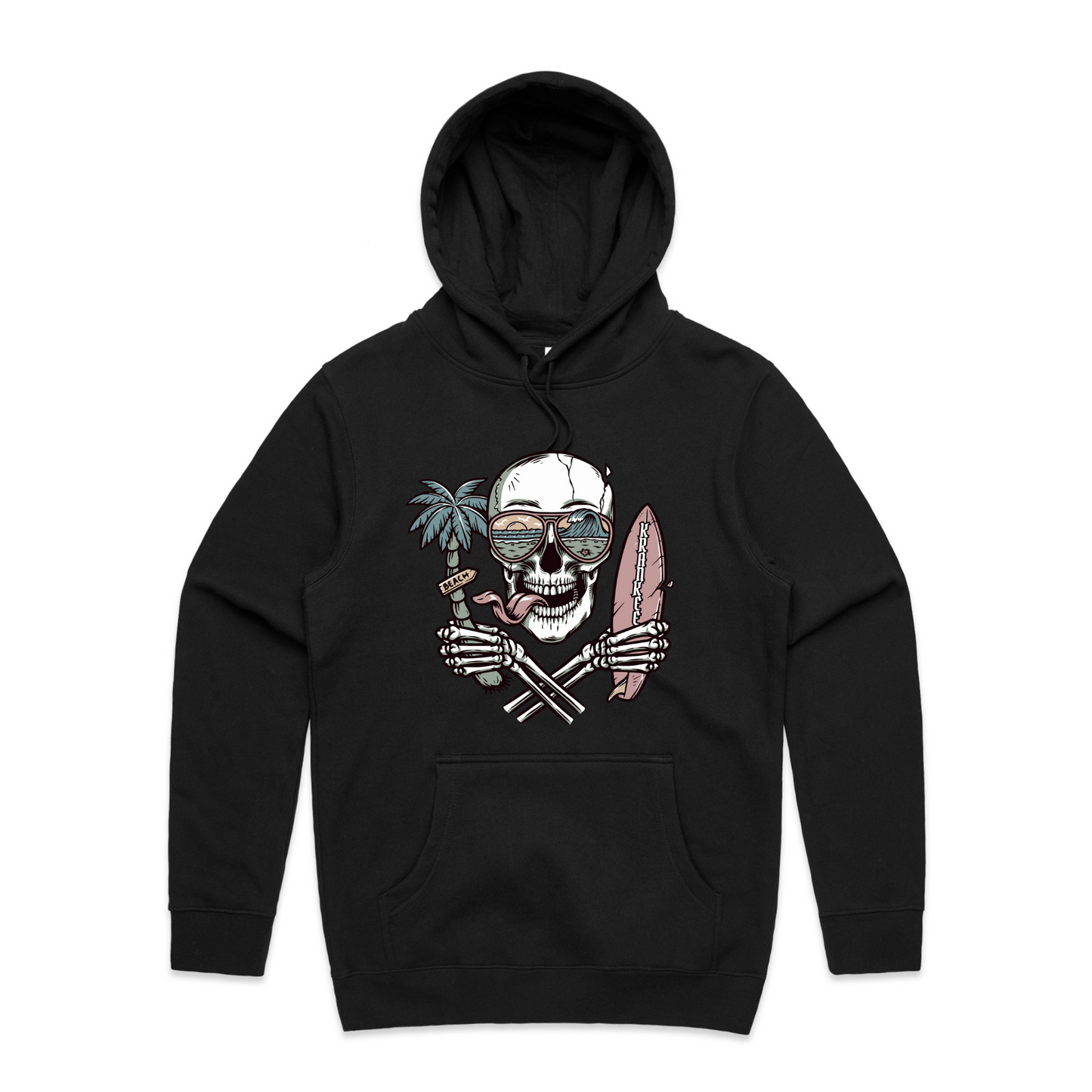 Mens Surf Skull Hoodie
