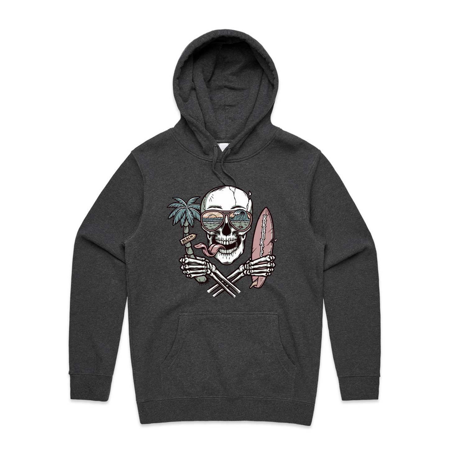 Mens Surf Skull Hoodie