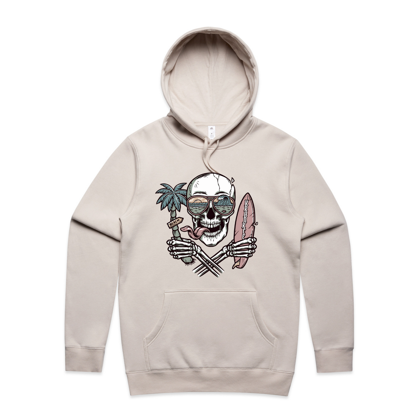 Mens Surf Skull Hoodie