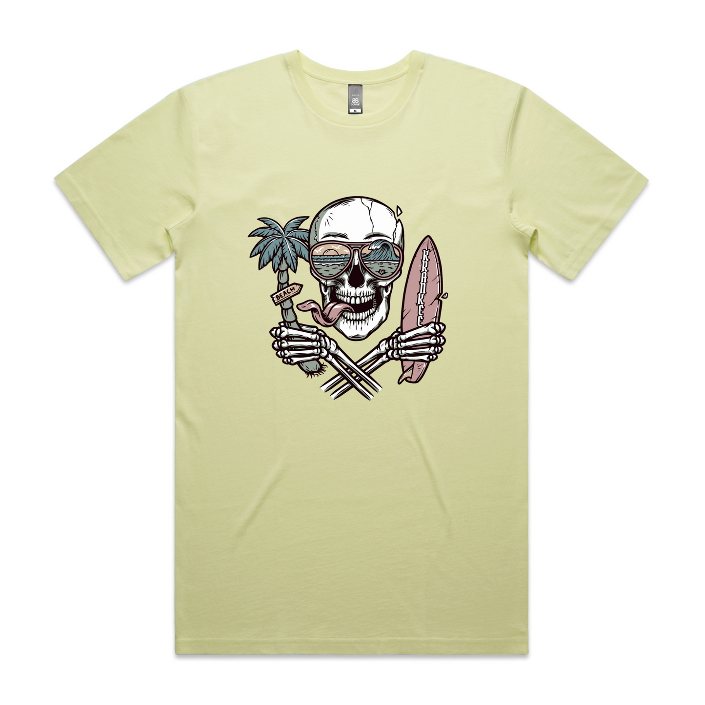 Mens Surf Skull Tee