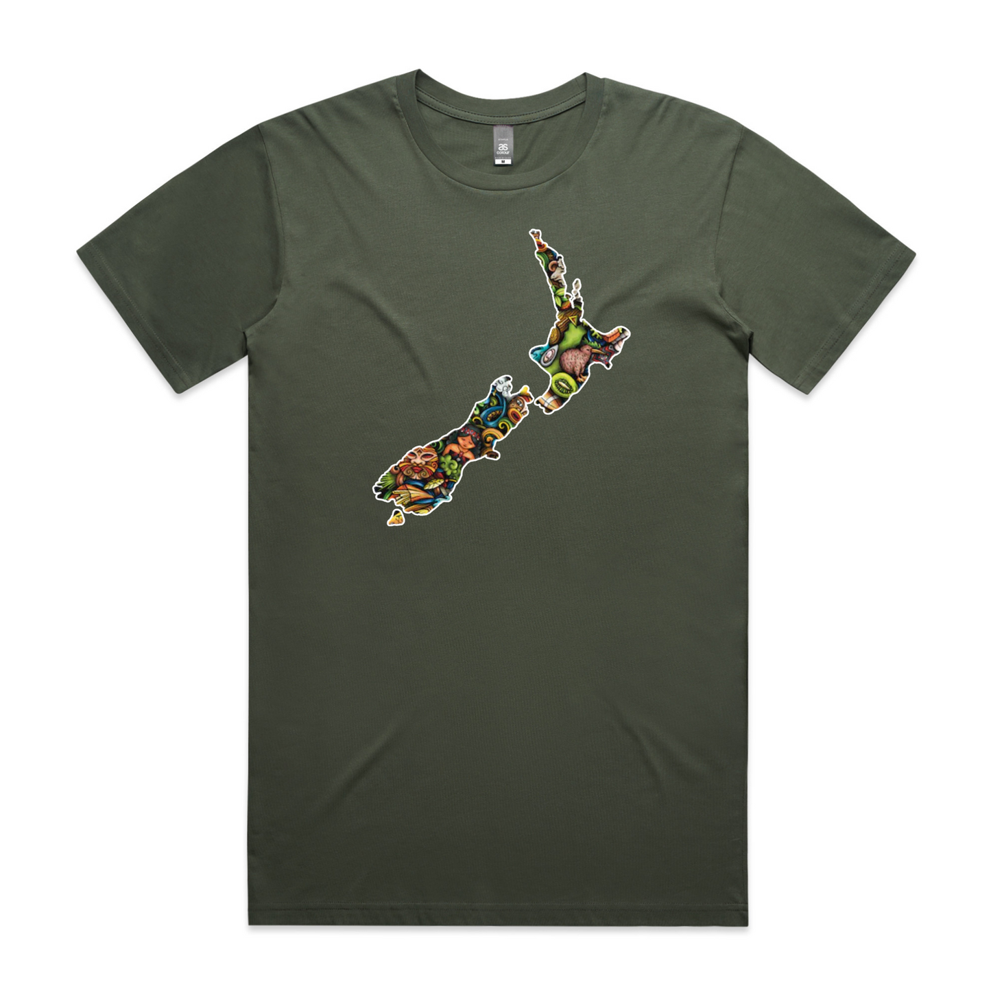 Mens NZ Map Collage Tee