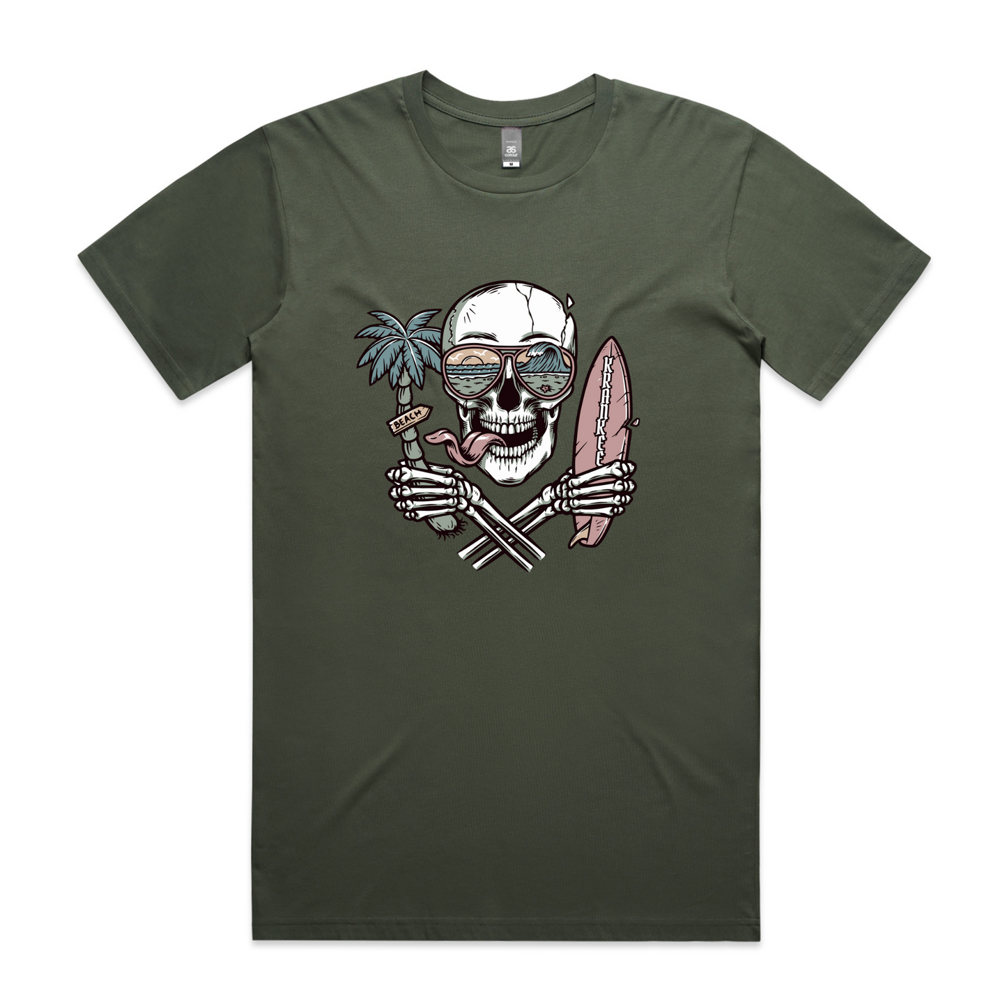 Mens Surf Skull Tee