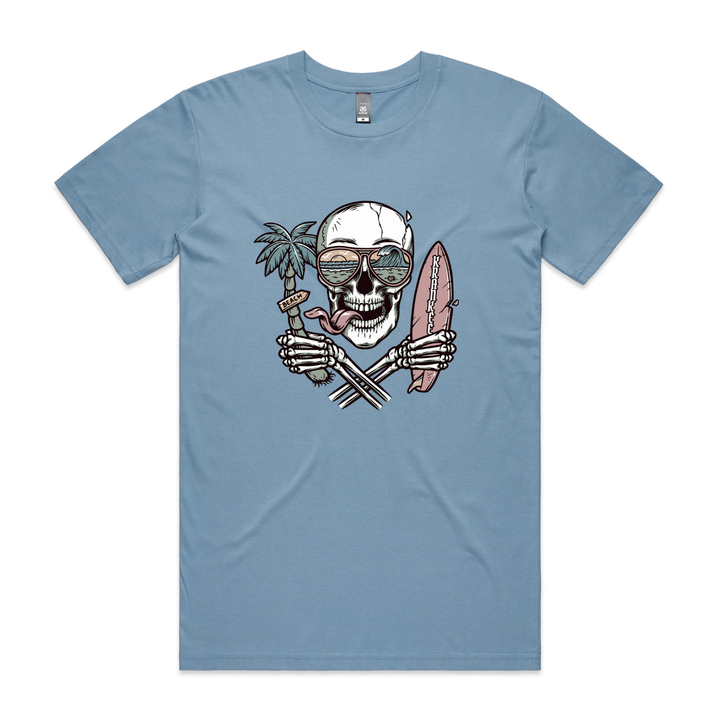 Mens Surf Skull Tee