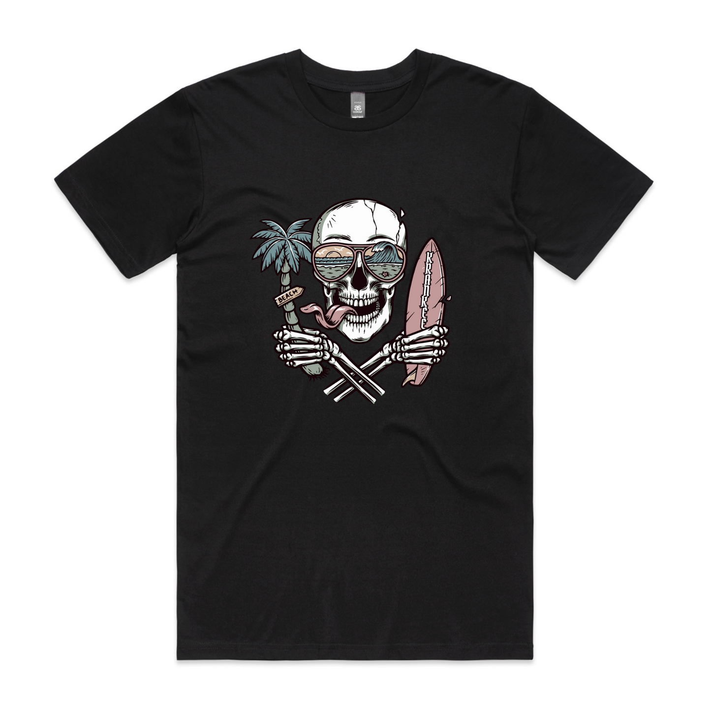 Mens Surf Skull Tee