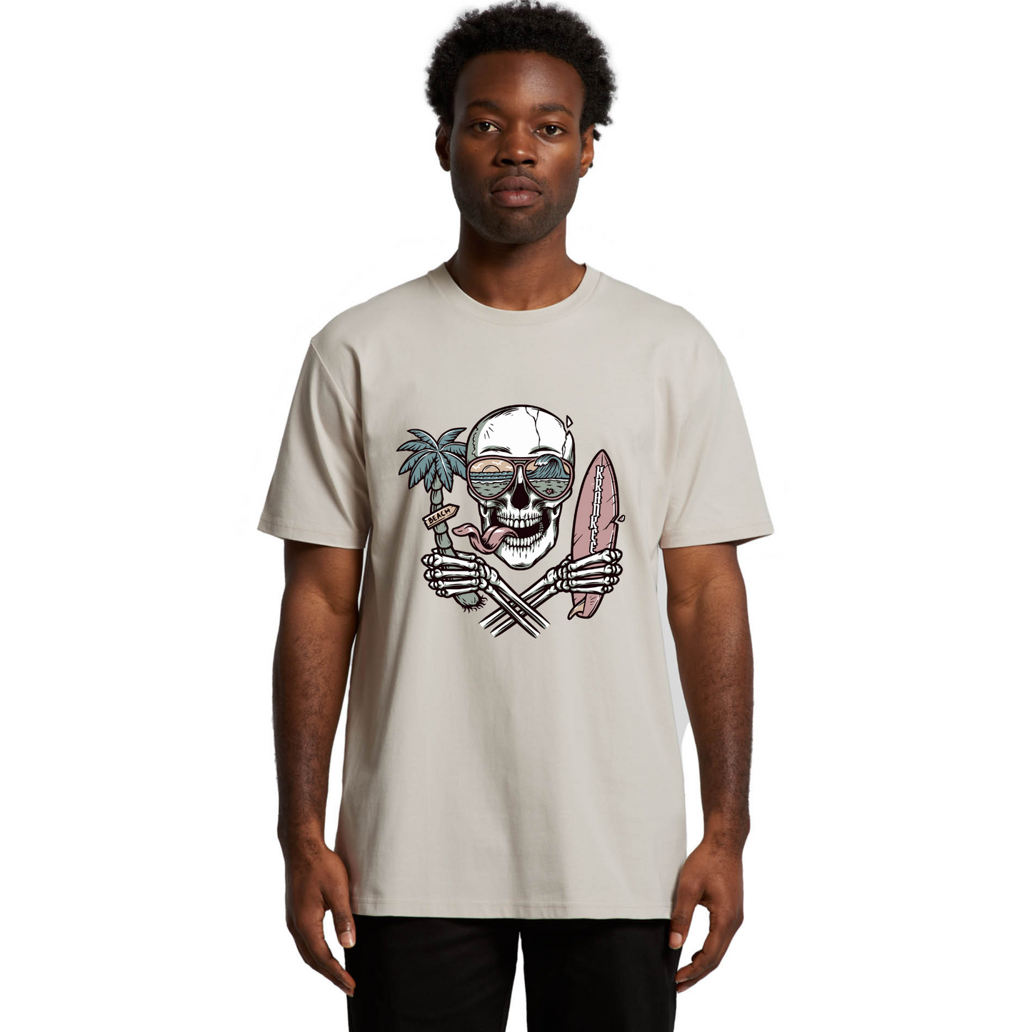 Mens Surf Skull Tee