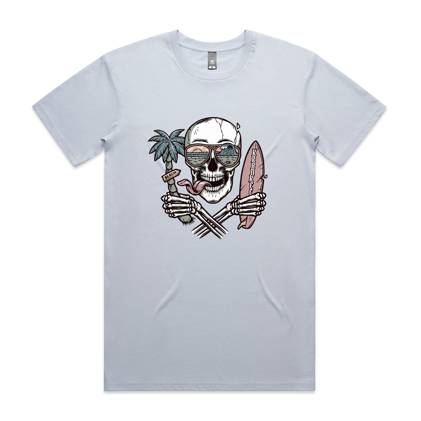 Mens Surf Skull Tee