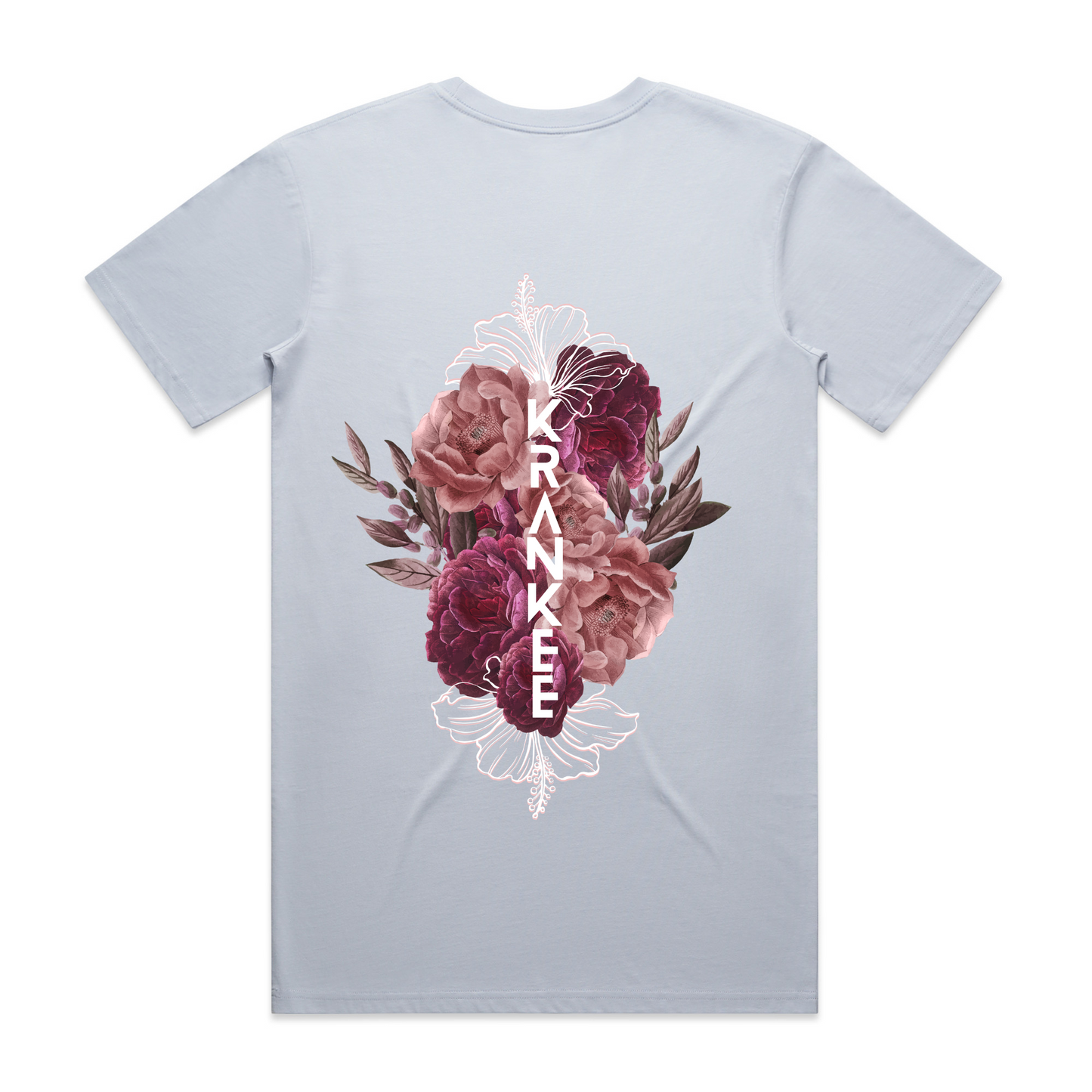 Mens Floral Back Tee