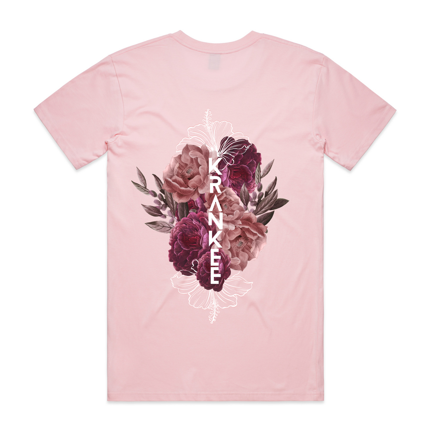 Mens Floral Back Tee