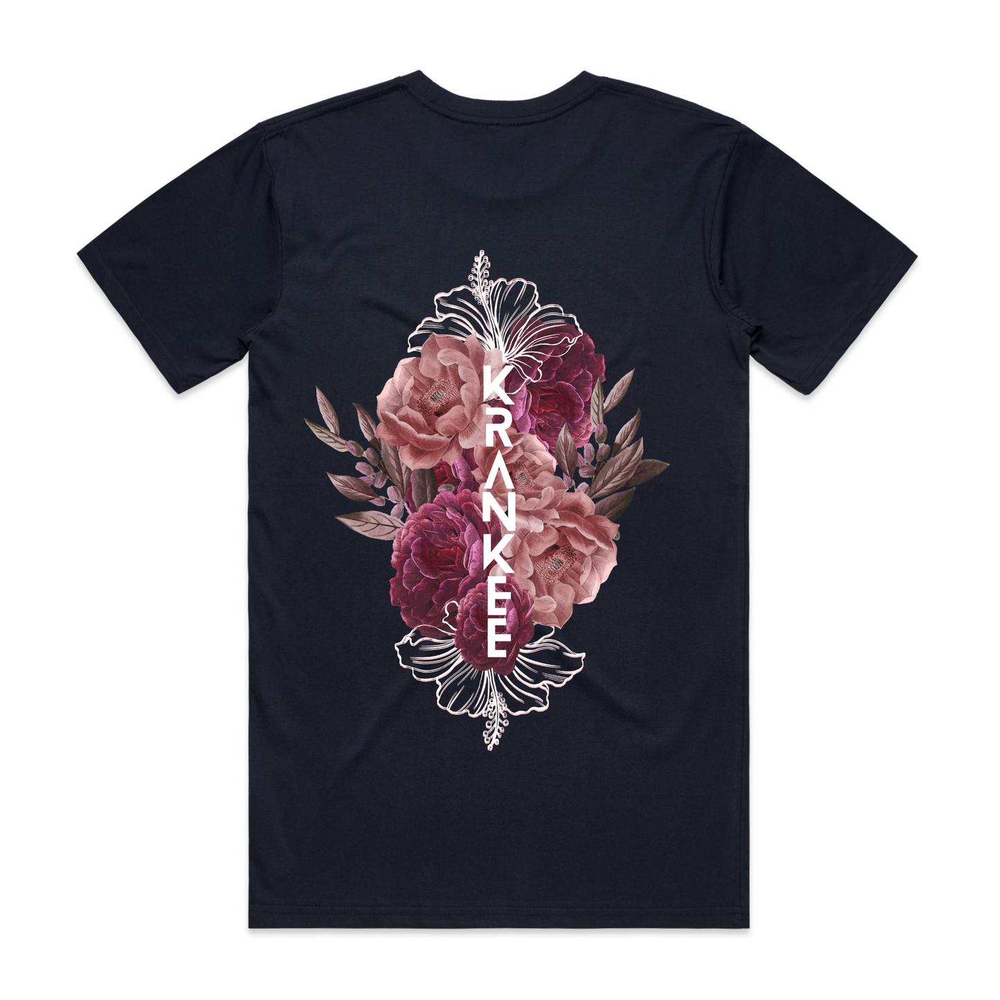 Mens Floral Back PLUS Tee