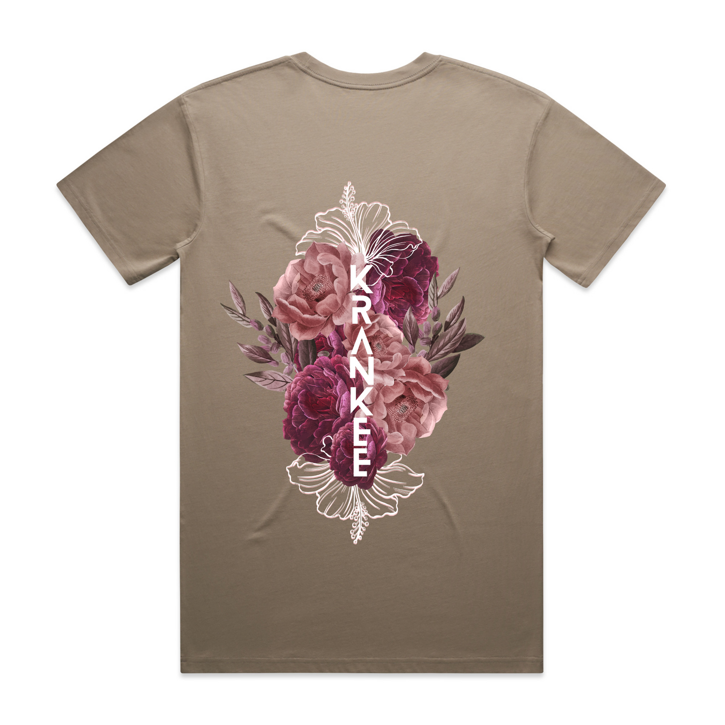 Mens Floral Back Tee