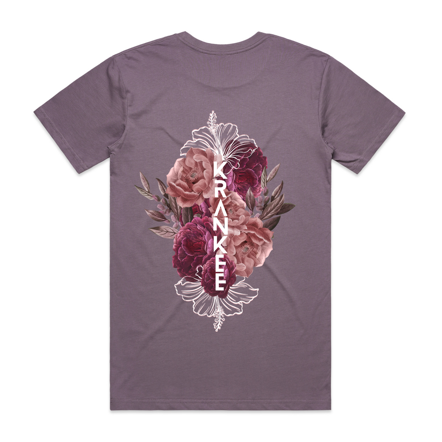 Mens Floral Back Tee