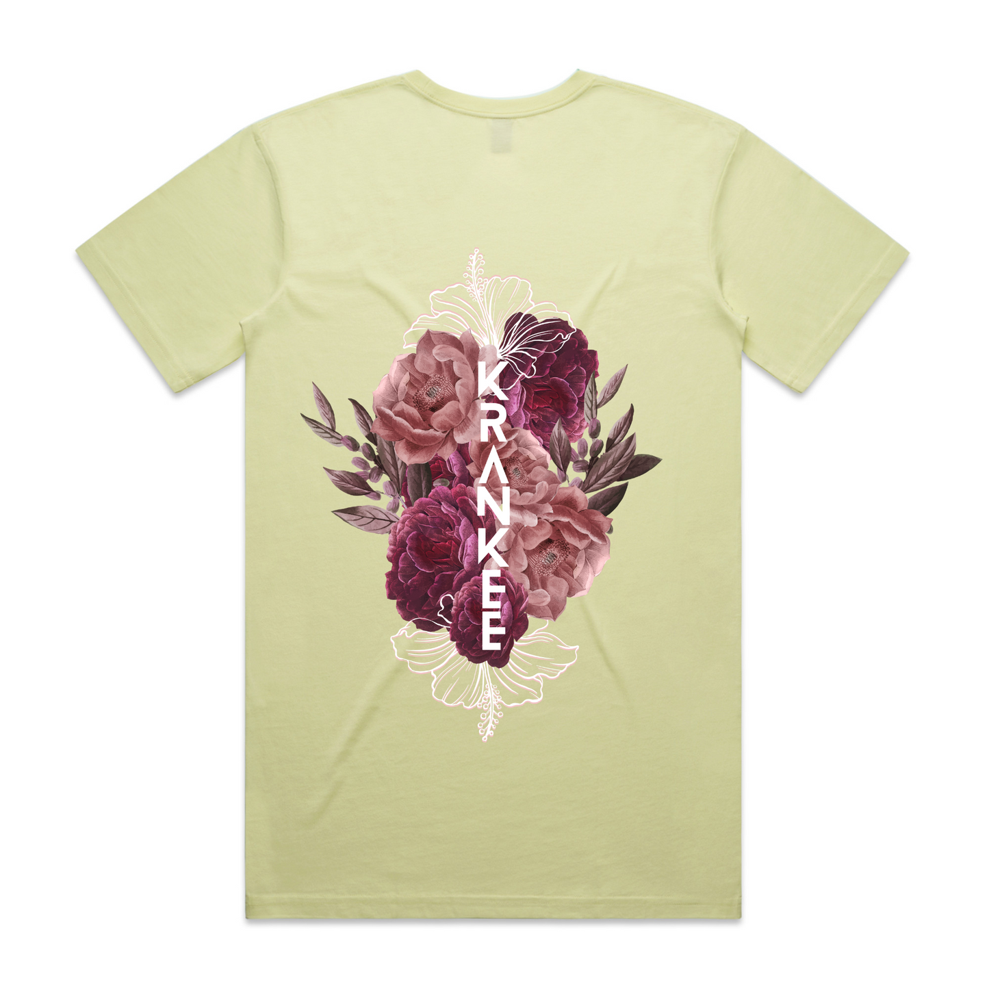 Mens Floral Back Tee