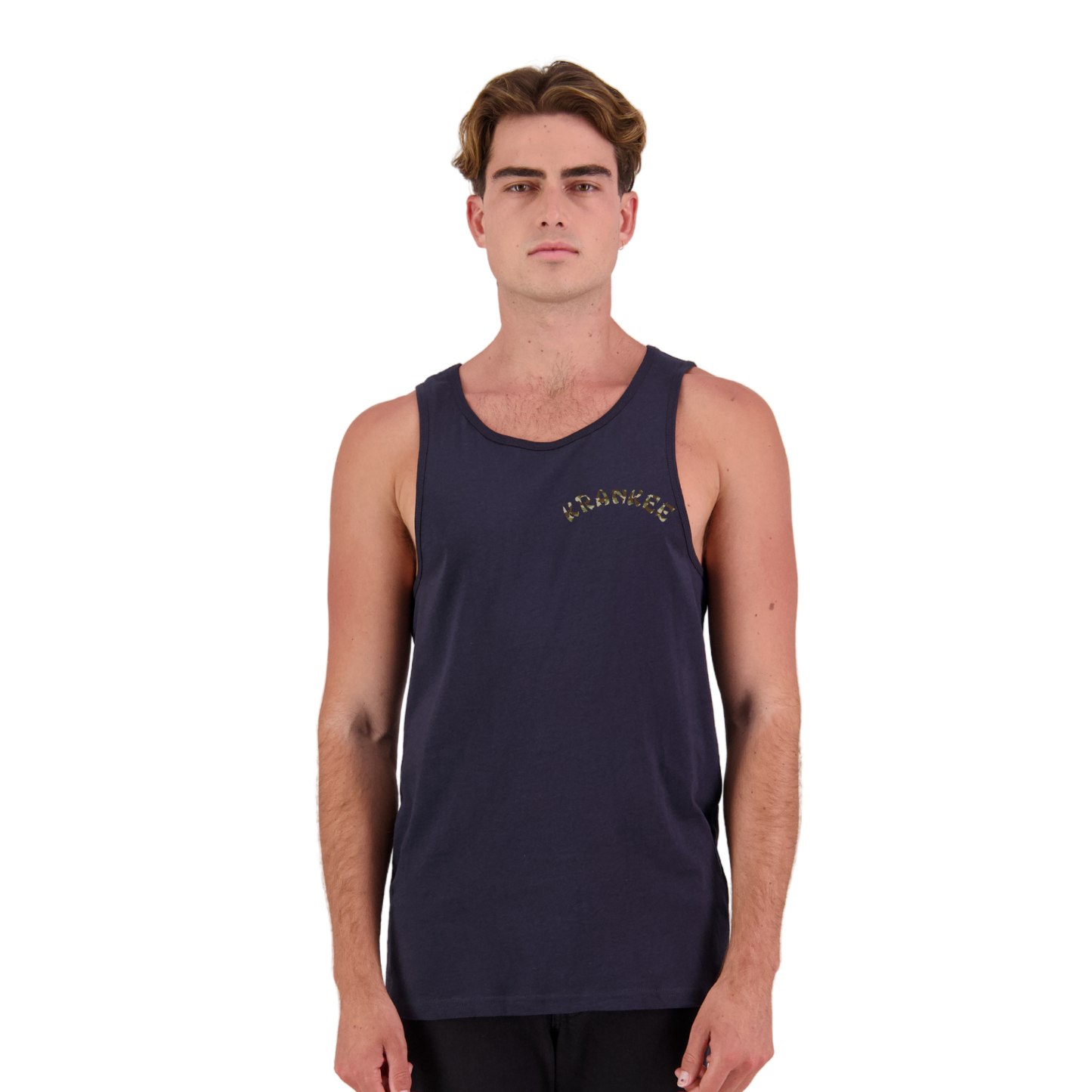 Mens Camo Back Singlet