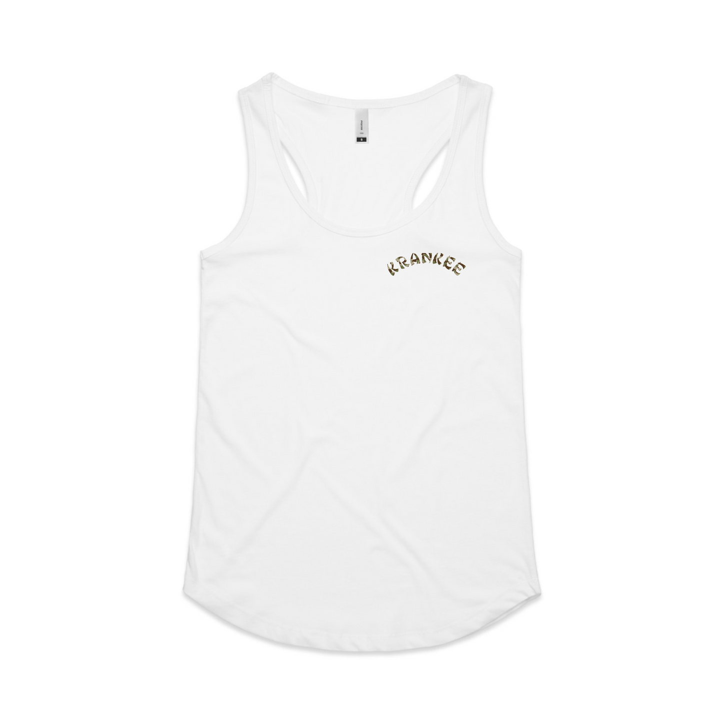 Womens Camo Back Racerback