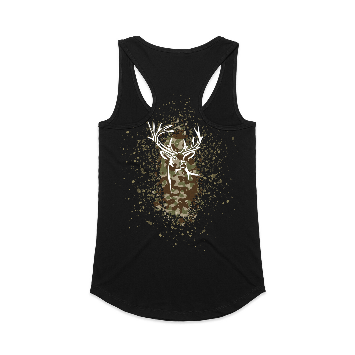 Womens Camo Back Racerback